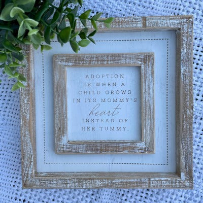 8x8 Double Sided Wooden Adoption Sign
