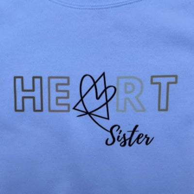 Heart Sister- Adoption Graphic Crewneck Youth Sweatshirt
